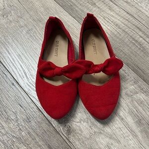 Old Navy Vibrant Red Flats with Bow